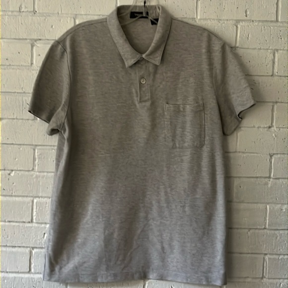 Theory Other - Theory Men’s Polo Shirt Sz M Short Sleeve Gray Preppy Retro Lightweight Casual